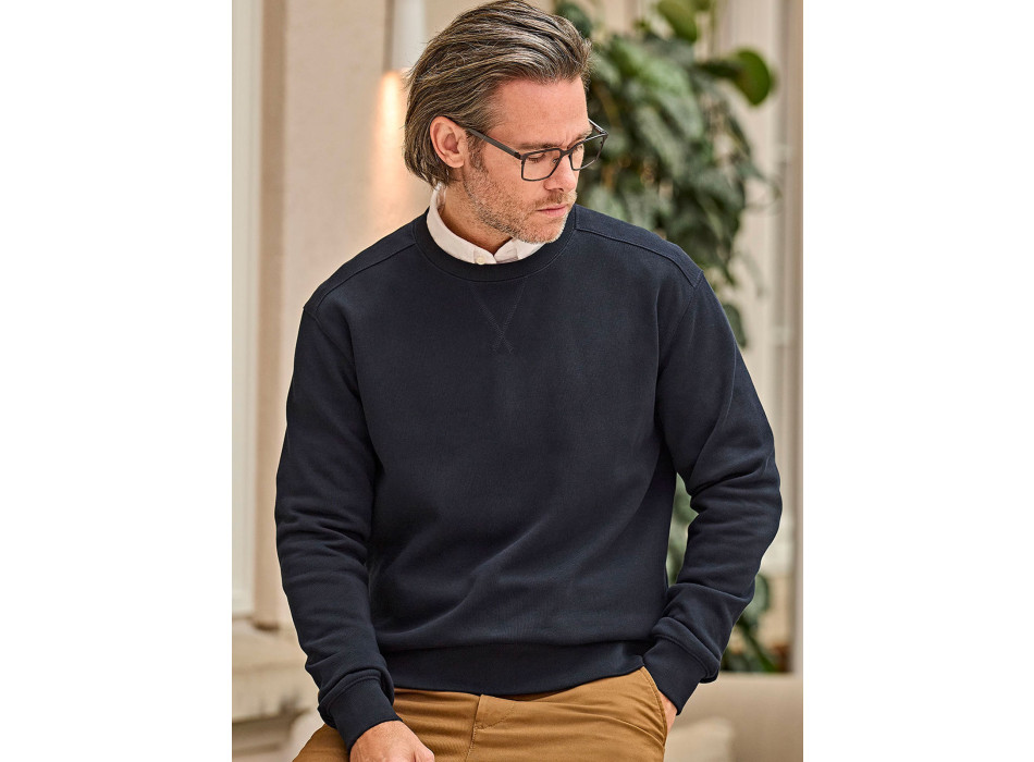 Ribbed Interlock Crew Neck