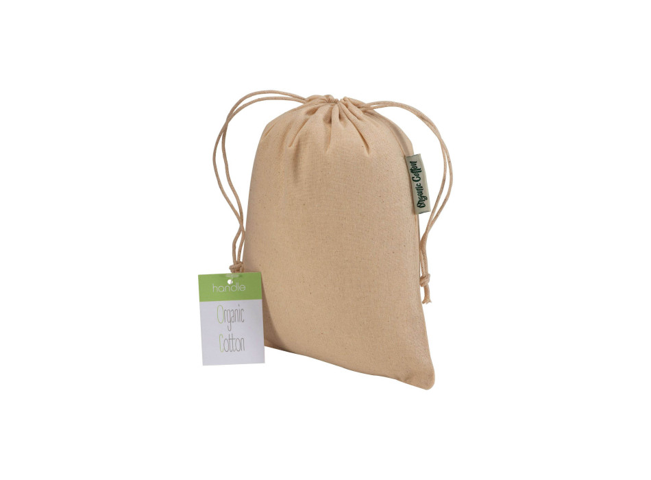 Sacchetto regalo in cotone biologico 140g/m2, 15 x 20 cm