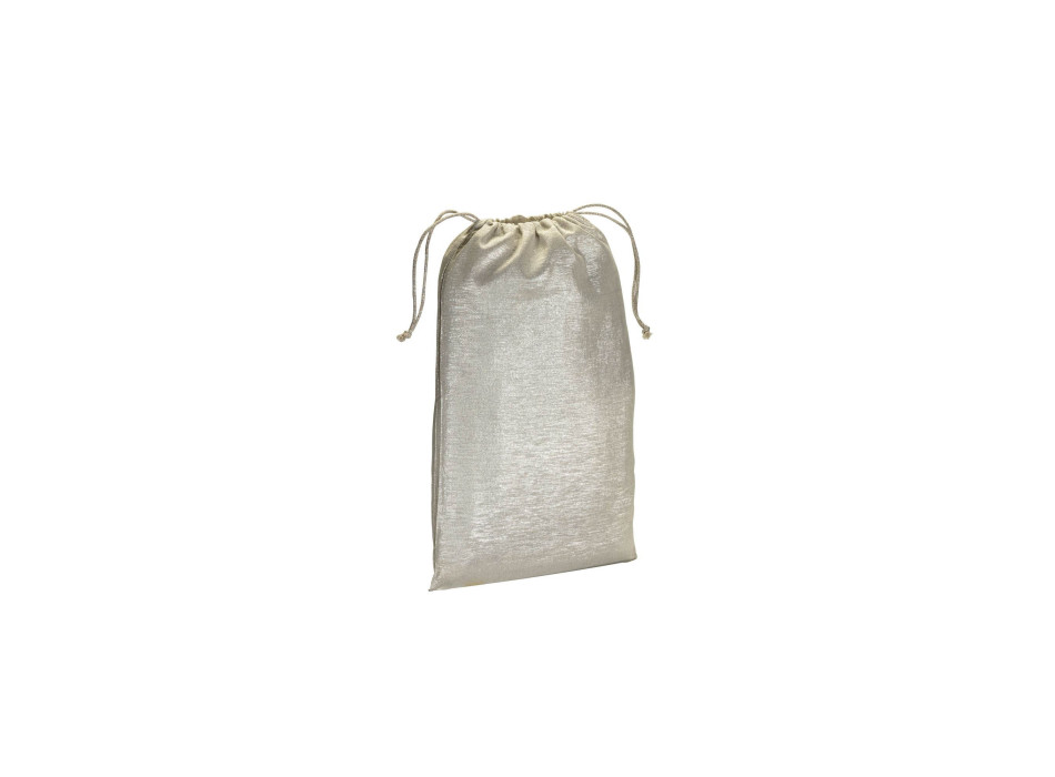 Sacchetto regalo in policotone brillante 90 g/m2 con chiusura a strozzo