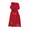 Sciarpa in polar, con frange ed etichetta personalizzabile