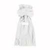 Sciarpa in polar, con frange ed etichetta personalizzabile
