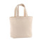 Shopper con soffietto e manici corti