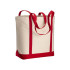 Shopper con soffietto in cotone naturale
