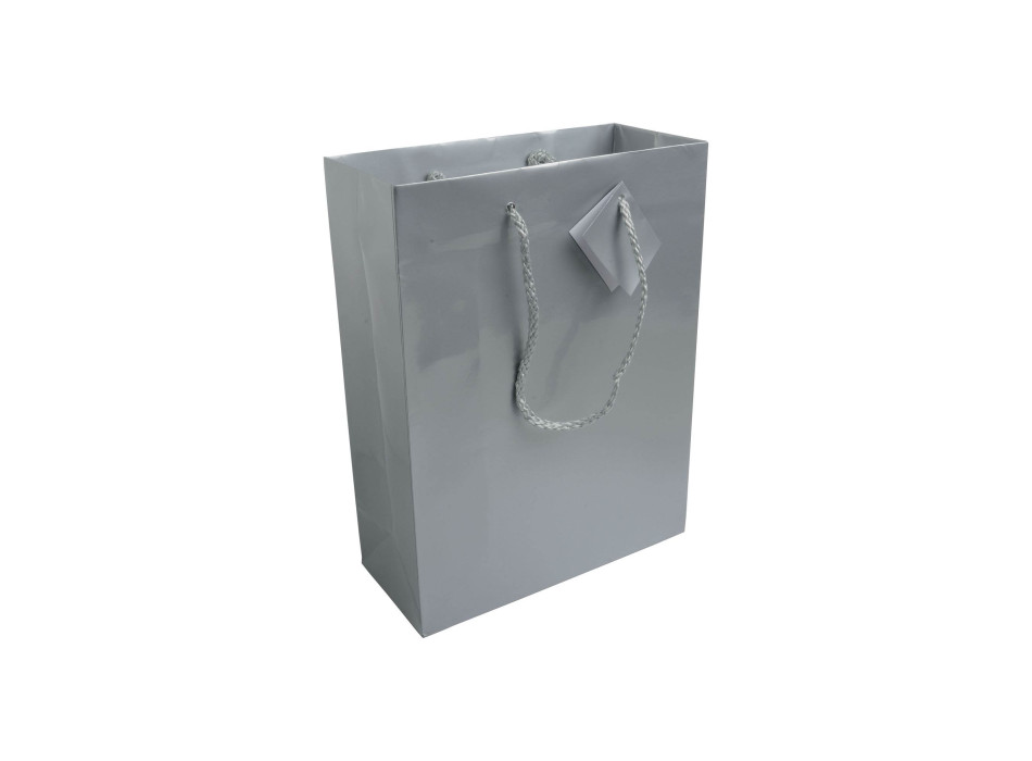 Shopper con soffietto in carta laminata 157 g/m2 con rinforzo alla base