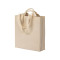 Shopper con Soffietto in Cotone 220 g/m2