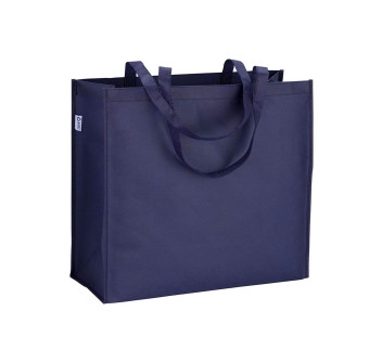 Shopper con soffietto in  R-pet  80g/m2, manici lunghi