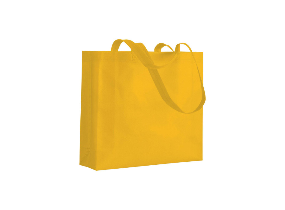 Shopper con soffietto in TNT 80 g/m2 termosaldato, manici lunghi