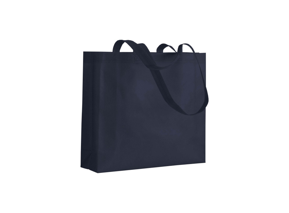 Shopper con soffietto in TNT 80 g/m2 termosaldato, manici lunghi