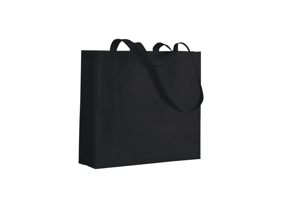 Shopper con soffietto in TNT 80 g/m2 termosaldato, manici lunghi