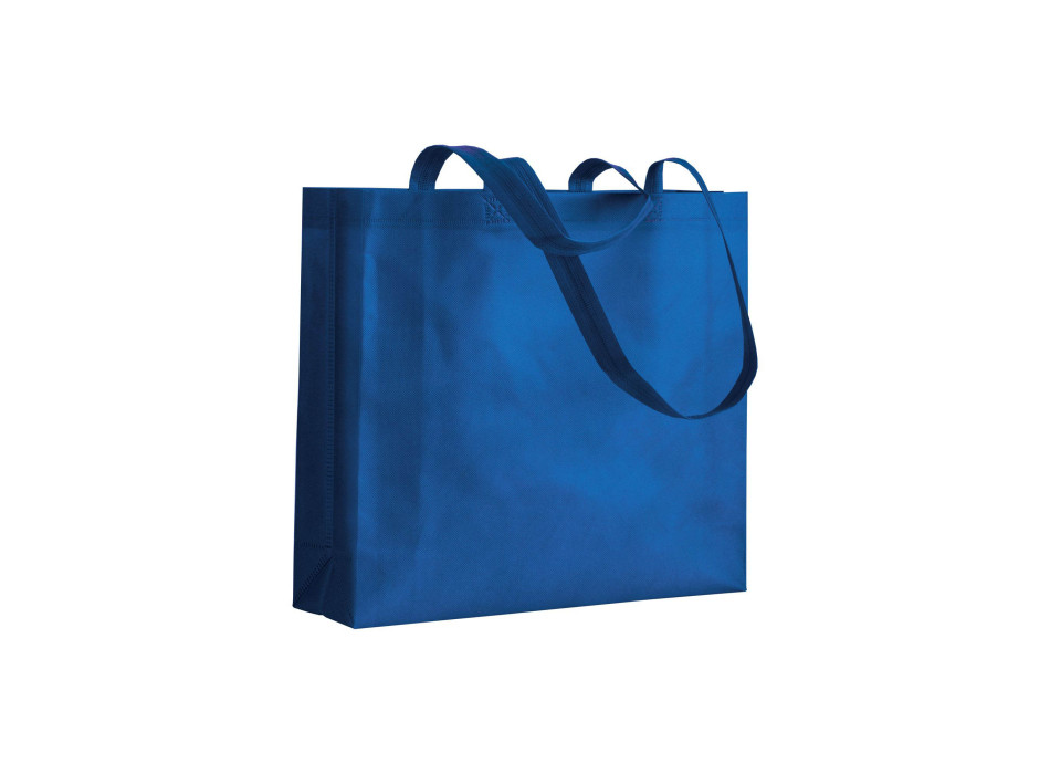 Shopper con soffietto in TNT 80 g/m2 termosaldato, manici lunghi