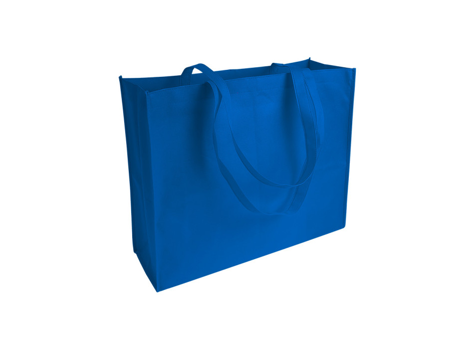 Shopper con soffietto in TNT cucito, manici lunghi Gheddi