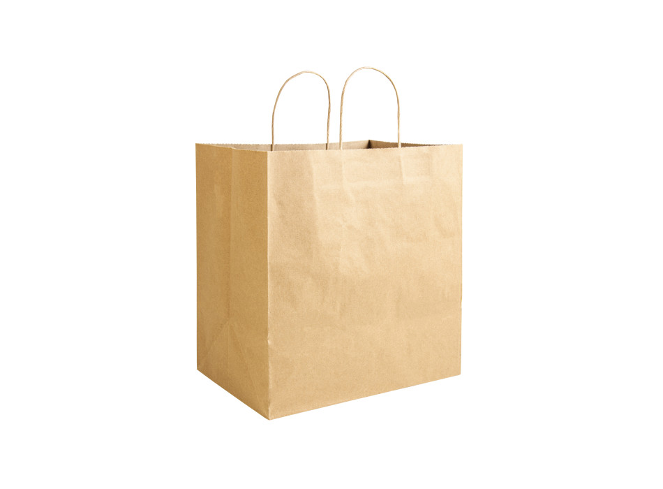 Shopper in carta riciclata 100 gr/m2 con soffietto