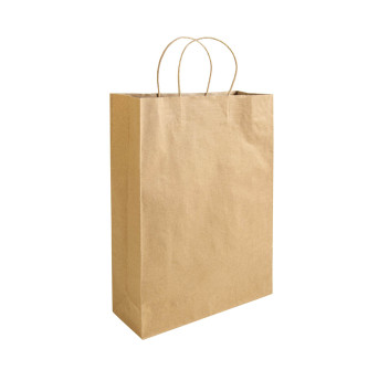 Shopper in carta riciclata 100 gr/m2 con soffietto