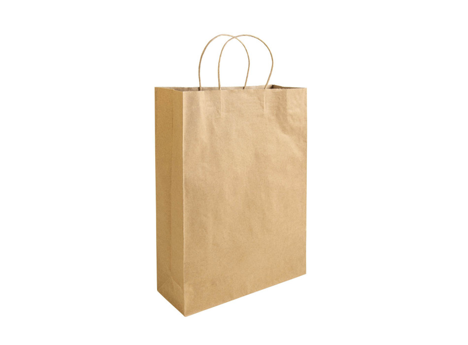 Shopper in carta riciclata 100 gr/m2 con soffietto
