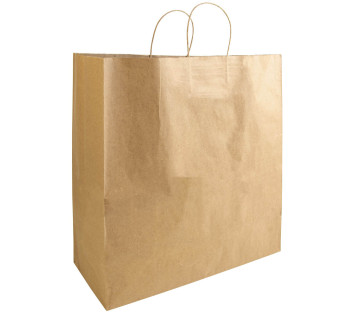 Shopper in carta riciclata 100 gr/m2 con soffietto