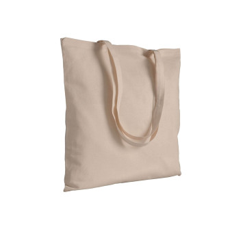 Shopper in cotone 100 g/m2, manici lunghi