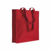 Shopper in cotone 180 g/m2, manici lunghi e soffietto