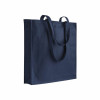 Shopper in cotone 180 g/m2, manici lunghi e soffietto