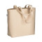 Shopper in Cotone Biologico con Manici Lunghi e Soffietto