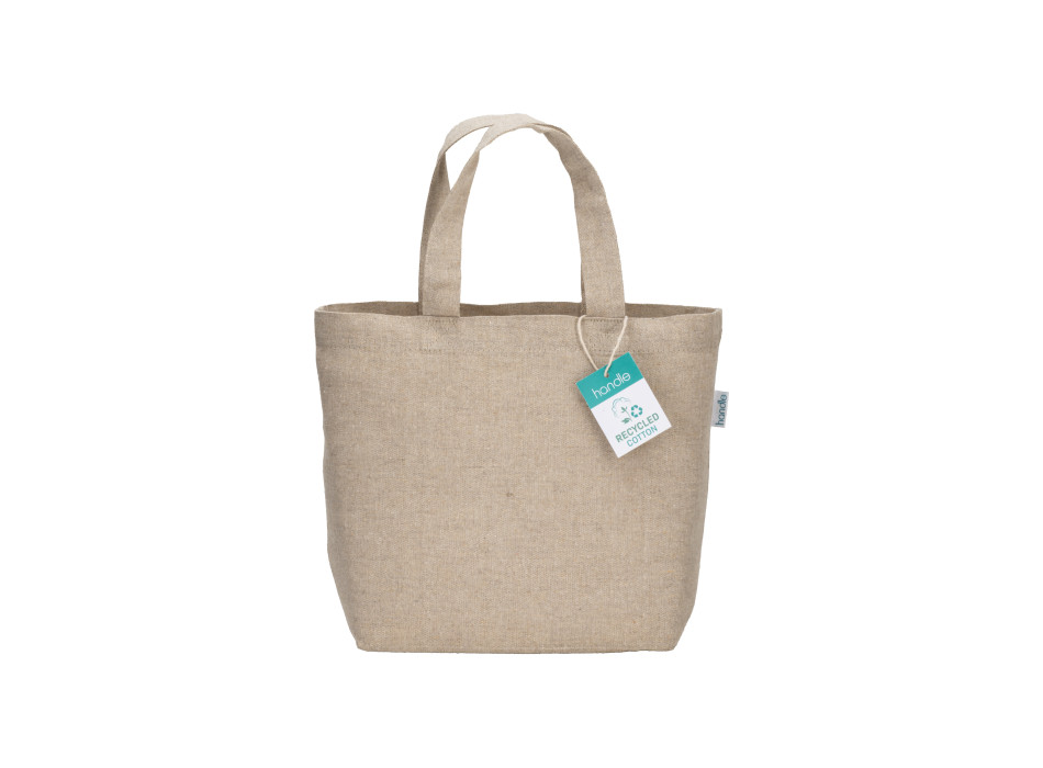 Shopper in cotone riciclato  150 g/m2 con manici corti