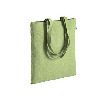 Shopper in cotone riciclato 190 g/m2, manici lunghi