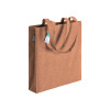 Shopper  in cotone riciclato 190 g/m2, manici lunghi e soffietto