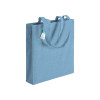 Shopper  in cotone riciclato 190 g/m2, manici lunghi e soffietto