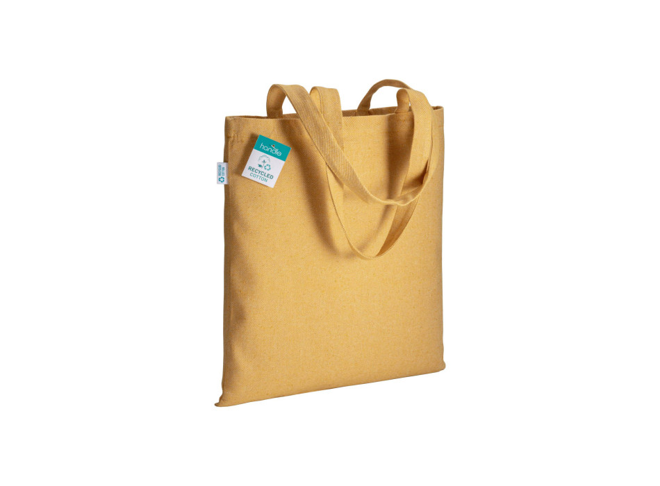 Shopper in cotone riciclato 280 g/m2, manici lunghi