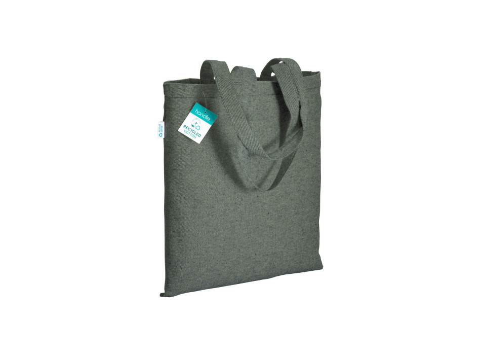 Shopper in cotone riciclato 280 g/m2, manici lunghi