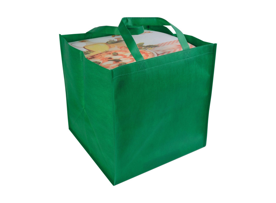 Shopper in formato cartone da pizza in TNT 80 g/m2