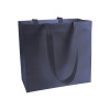 Shopper in TNT laminato, manici lunghi e soffietto