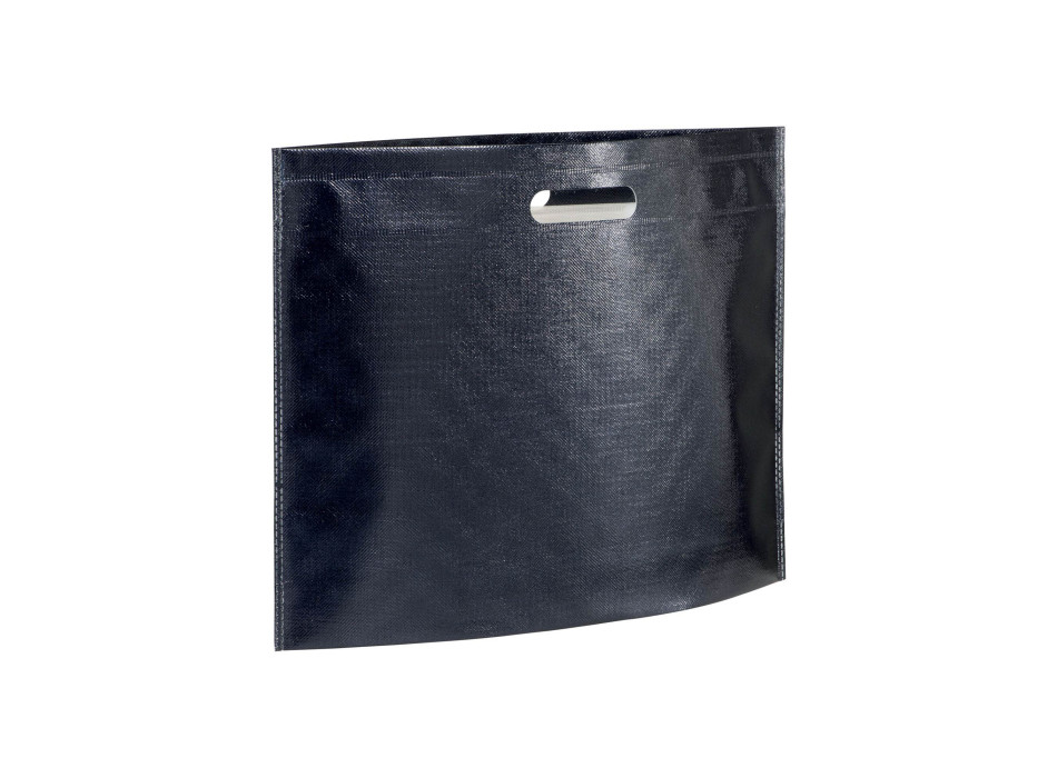 Shopper in TNT laminato metallizzata, manici corti