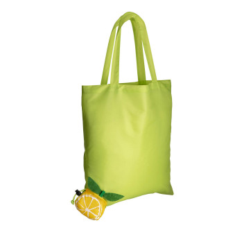 Shopper ripiegabile a forma di arancia, mora e limone in poliestere 190T