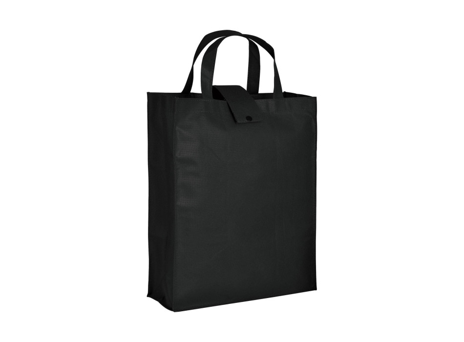 Shopper ripiegabile con soffietto in TNT 80 g/m2, manici corti