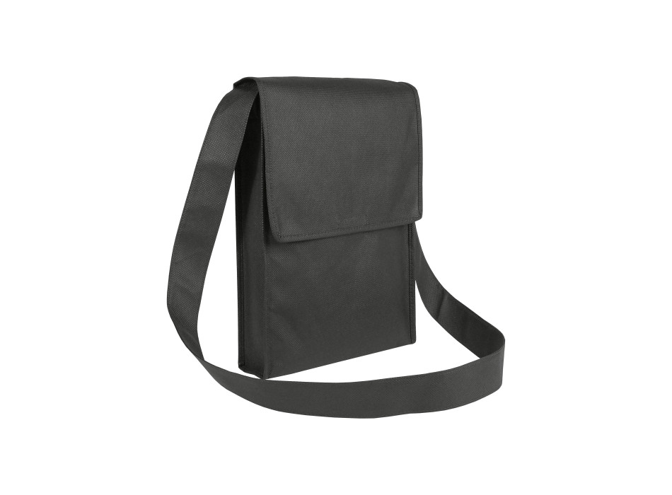 Shopper tascapane con soffietto in TNT 80 g/m2 cucito con tracolla