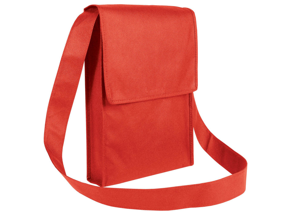 Shopper tascapane con soffietto in TNT 80 g/m2 cucito con tracolla