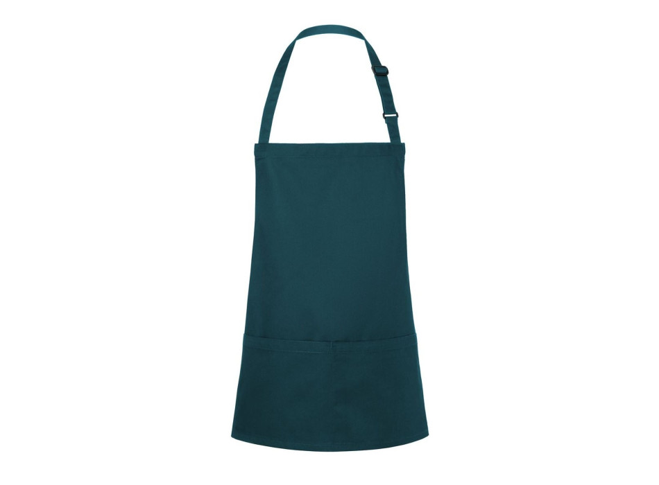 Short Bib Apron Basic With Buckle And Pocket 