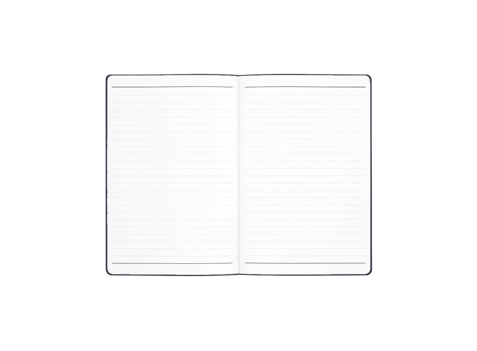 Taccuino con copertina flessibile in PU, 80 pagine a righe in carta bianca Gheddi