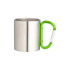 Tazza in acciaio con manico in alluminio a moschettone, 200 ml
