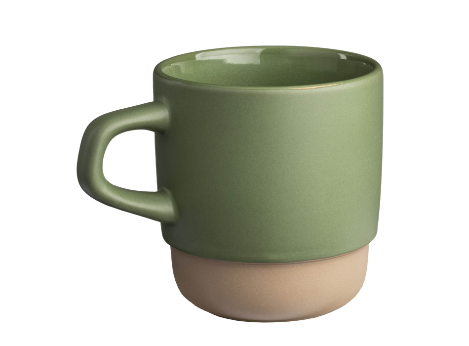 Tazza in ceramica da 320 ml. Impilabile. Con esterno opaco e interno lucido
