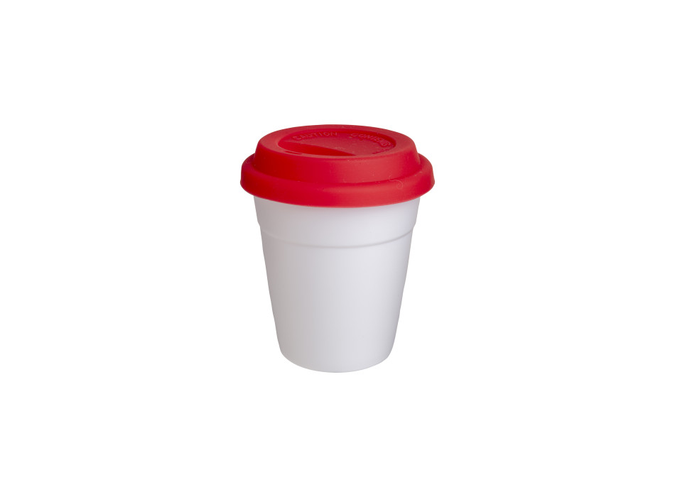 Tazzina riutilizzabile in PP con tappo in silicone
