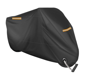 Telo coprimoto in poliestere 190T con bande catarinfrangenti