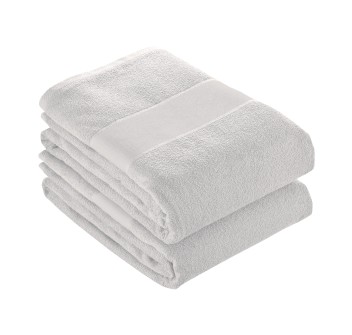 Telo in spugna di cotone 100 % ( 350 gr m2) con banda opaca stampabile (90x150cm)