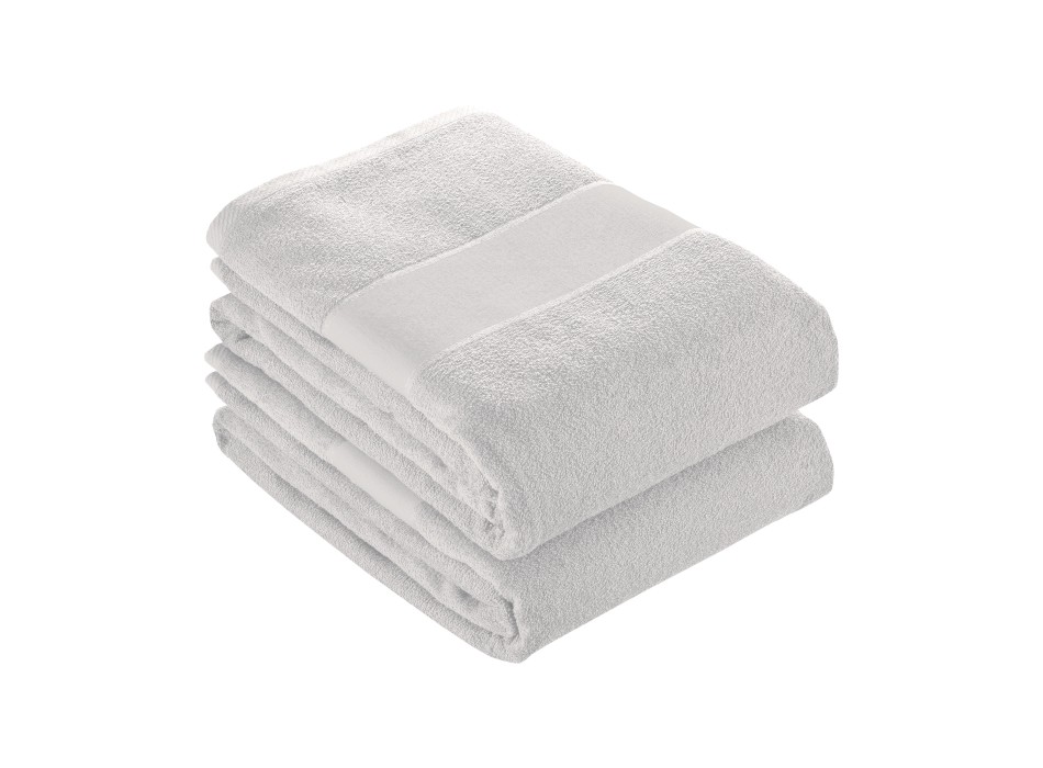 Telo in spugna di cotone 100 % ( 350 gr m2) con banda opaca stampabile (90x150cm)