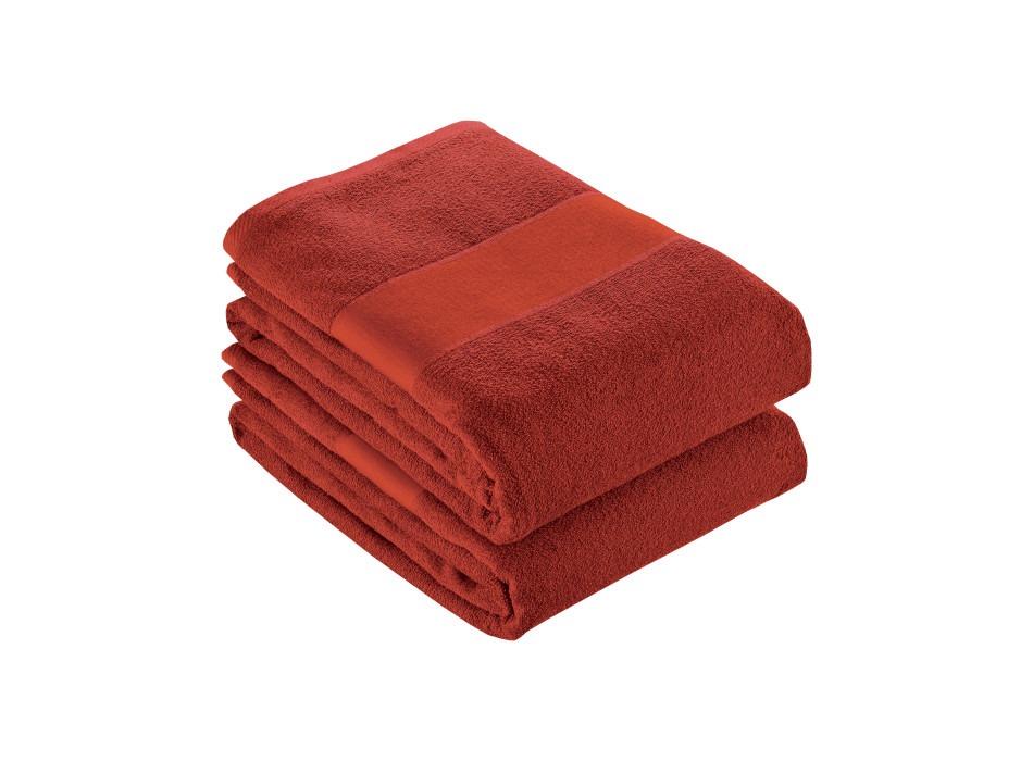 Telo in spugna di cotone 100 % ( 350 gr m2) con banda OPACA stampabile (70x140cm)