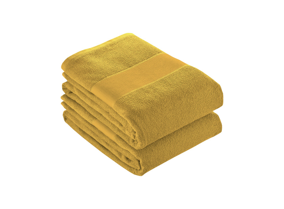 Telo in spugna di cotone 100 % ( 350 gr m2) con banda OPACA stampabile (70x140cm)