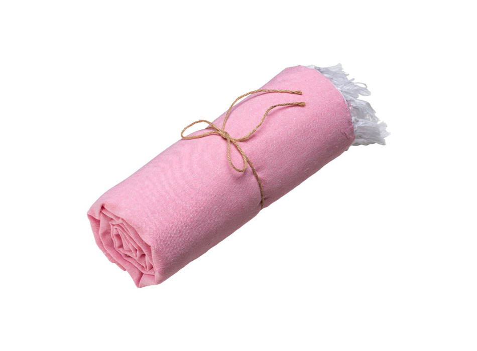 Telo mare in cotone riciclato 150 g/m2. Effetto melange e frange Gheddi