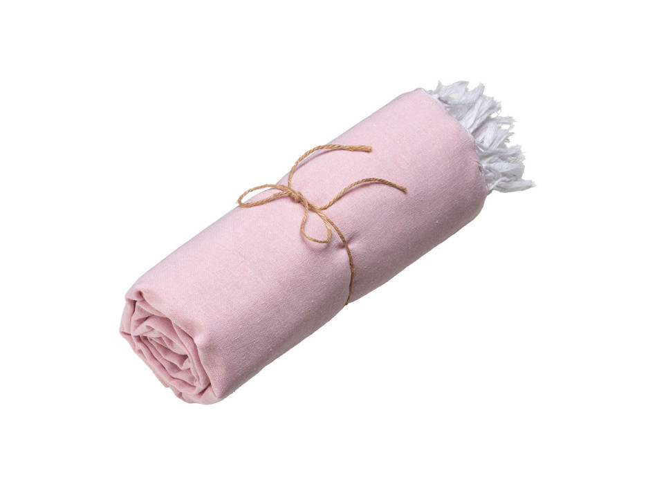 Telo mare in cotone riciclato 150 g/m2. Effetto melange e frange Gheddi