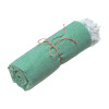 Telo mare in cotone riciclato 150 g/m2. Effetto melange e frange Gheddi
