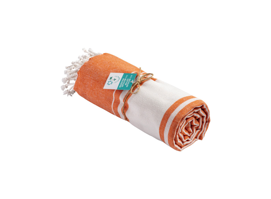 Telo mare in cotone riciclato da 150 g/m2 certificato GRS